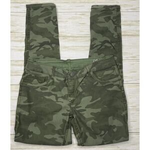 Flip Side Womens Size M Army/Green Reversible Stretch Jeggings